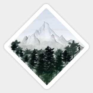 Forest and Mountains Landscape Sticker